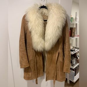 Penny lane or Daisy jones pure suede and sheep skin coat